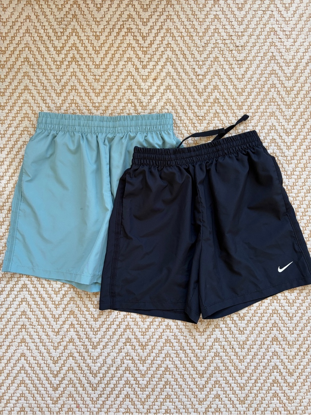 Nike Black and Light Blue Dry Fit Shorts 2-Pack